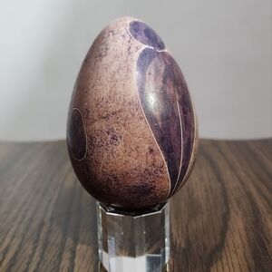 Elegant Purple and Brown Decorative Egg